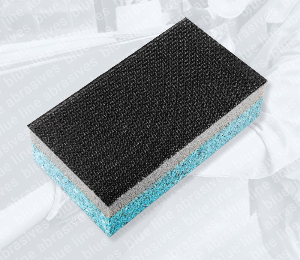 siafast Hand Sanding Block 70 x 125mm (Hard/Soft) - Blue Line Abrasives