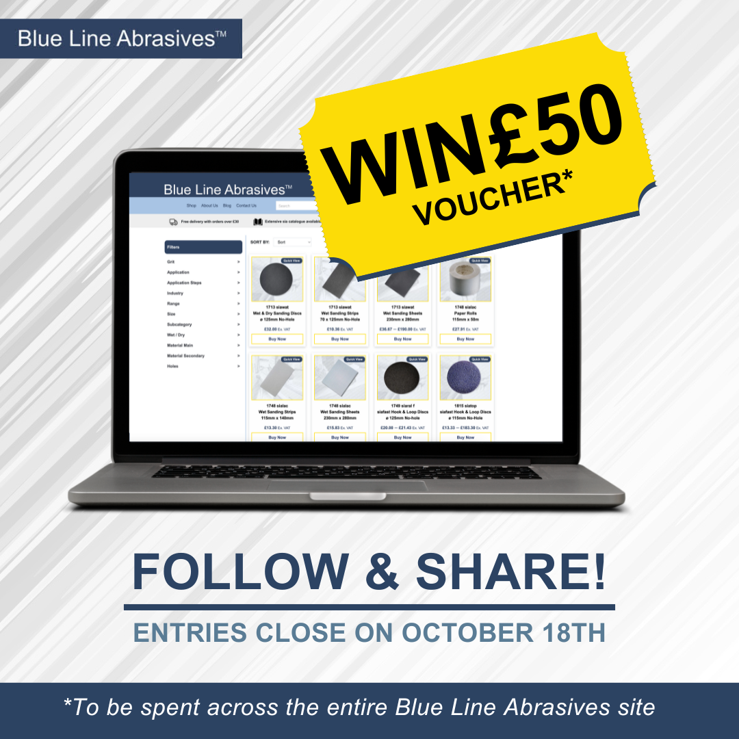 Your Chance to win £50 to Spend on Blue Line Abrasives!